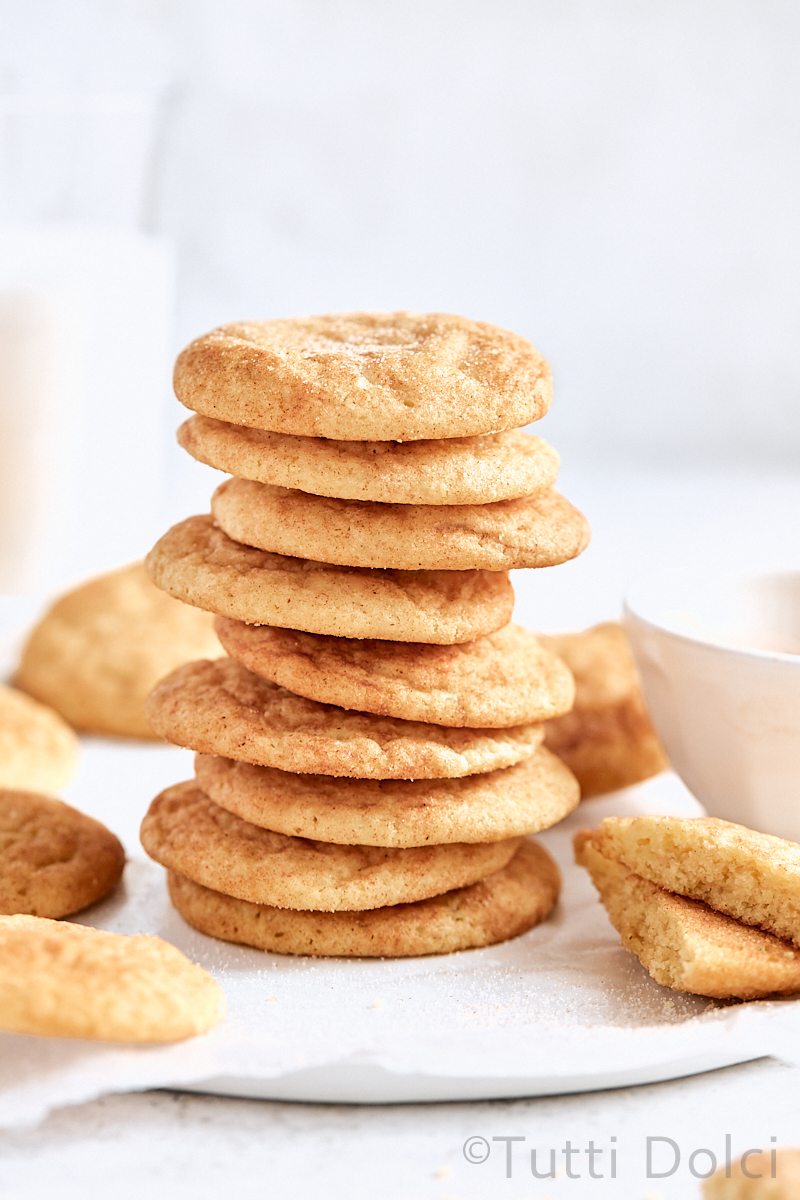 Soft Pillowy Snickerdoodle Cookies