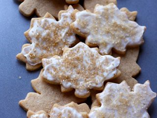 Frosted Maple Leaf Cookies