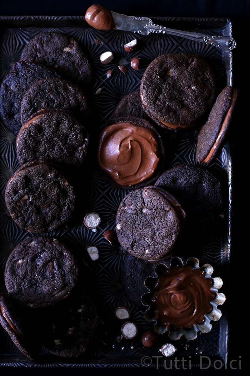 Malted Chocolate Sandwich Cookies | Tutti Dolci