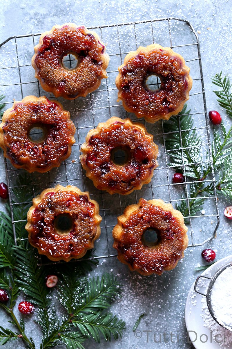 Cranberry Upside Down Cakelets