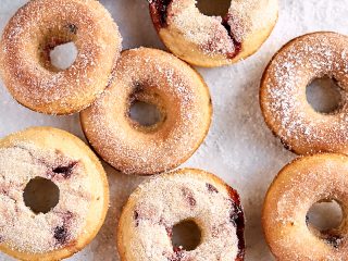 Baked Cherry Doughnuts
