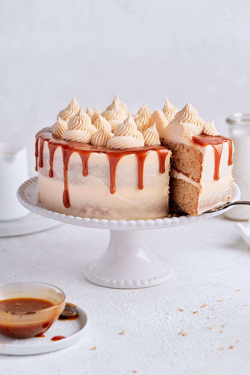 Apple Cider Layer Cake with Salted Caramel Frosting