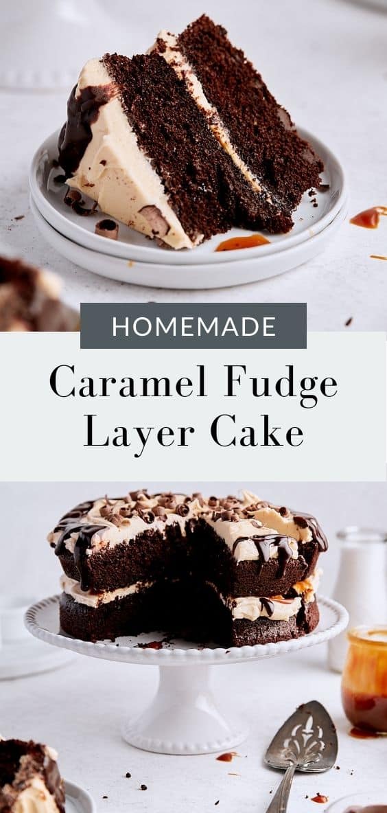 Caramel Fudge Layer Cake with Salted Caramel Frosting Tutti Dolci