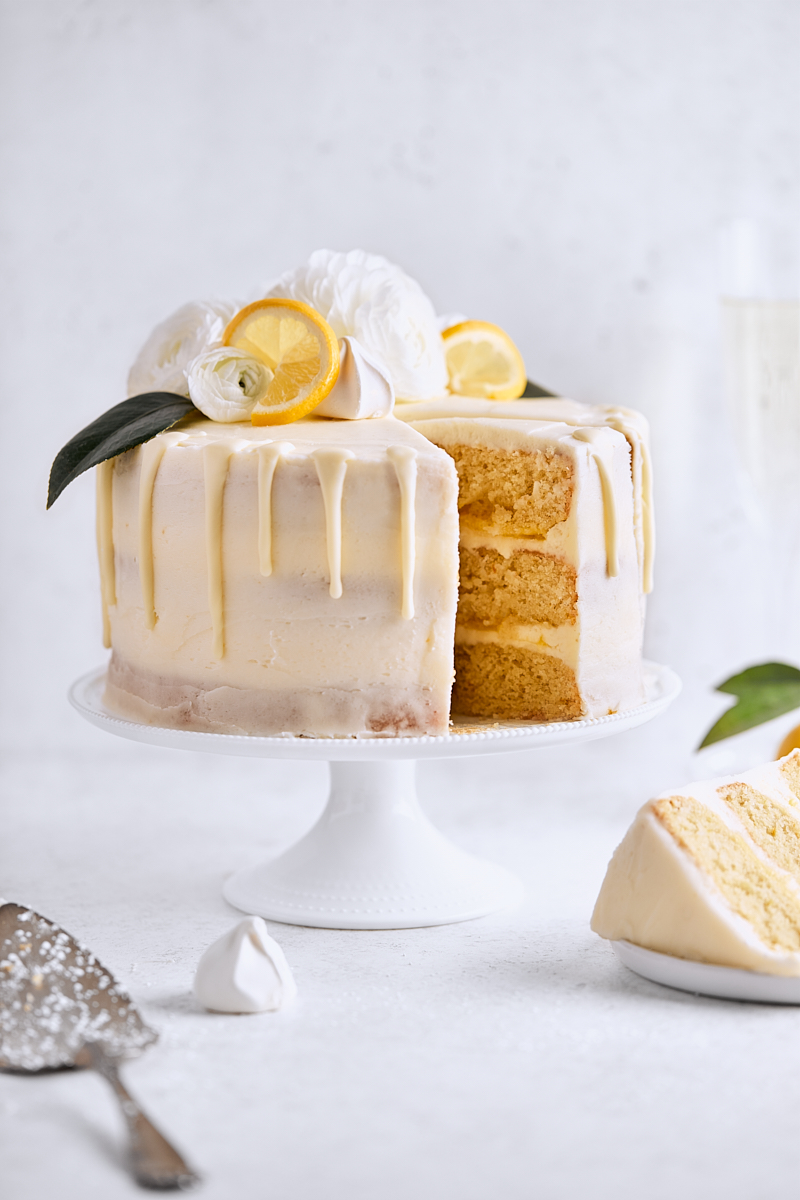 citrus champagne layer cake