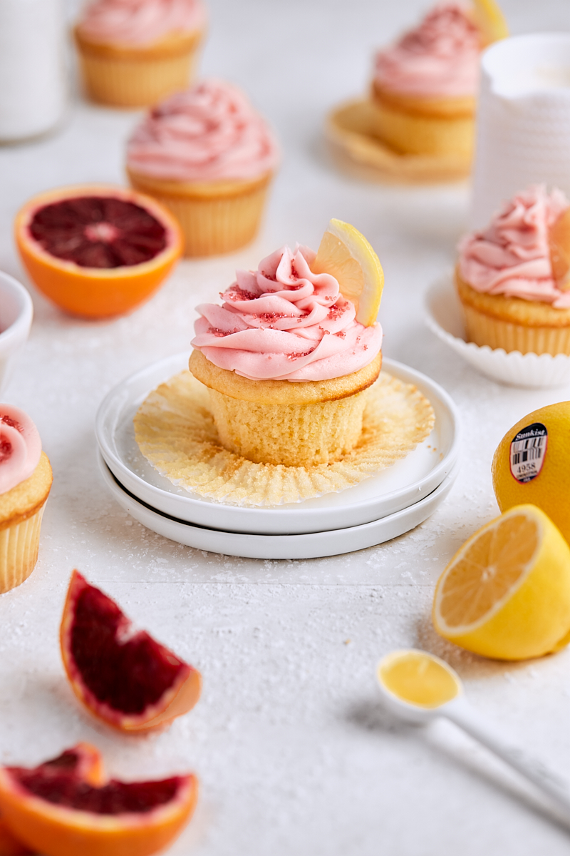Blood Orange Lemon Cupcakes