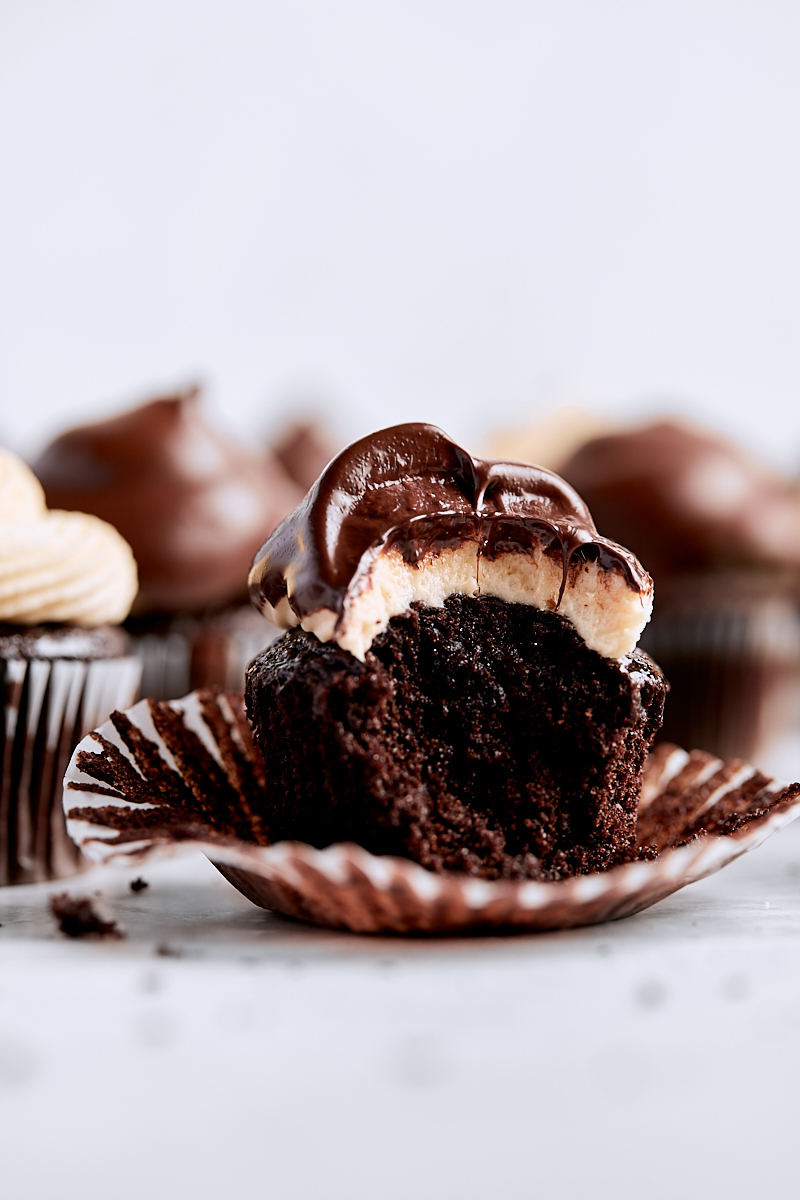 Chocolate Caramel Hi-Hat Cupcakes