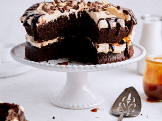 Caramel Fudge Layer Cake