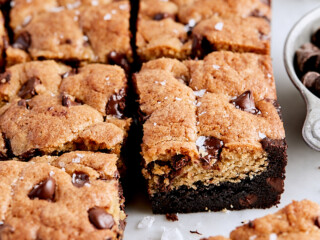 Chocolate Chip Cookie Brownie Bars (Brookies)