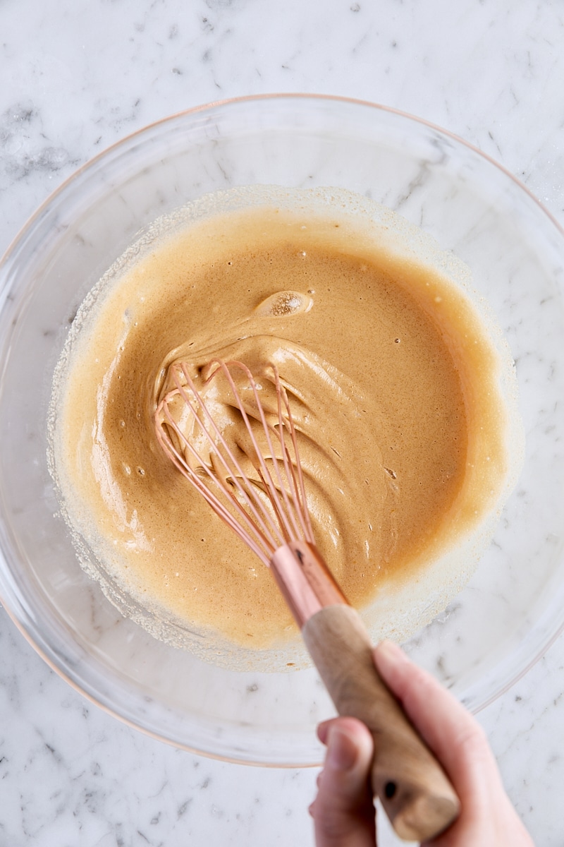 Egg mixture whisked together in large bowl until smooth