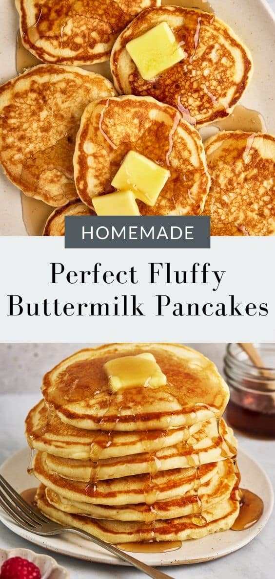 Perfect Fluffy Buttermilk Pancakes From Scratch - Tutti Dolci Baking ...