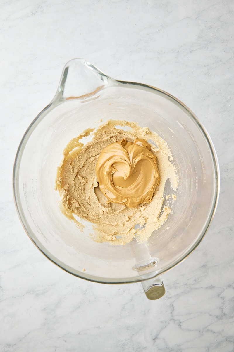 Peanut butter added to dough