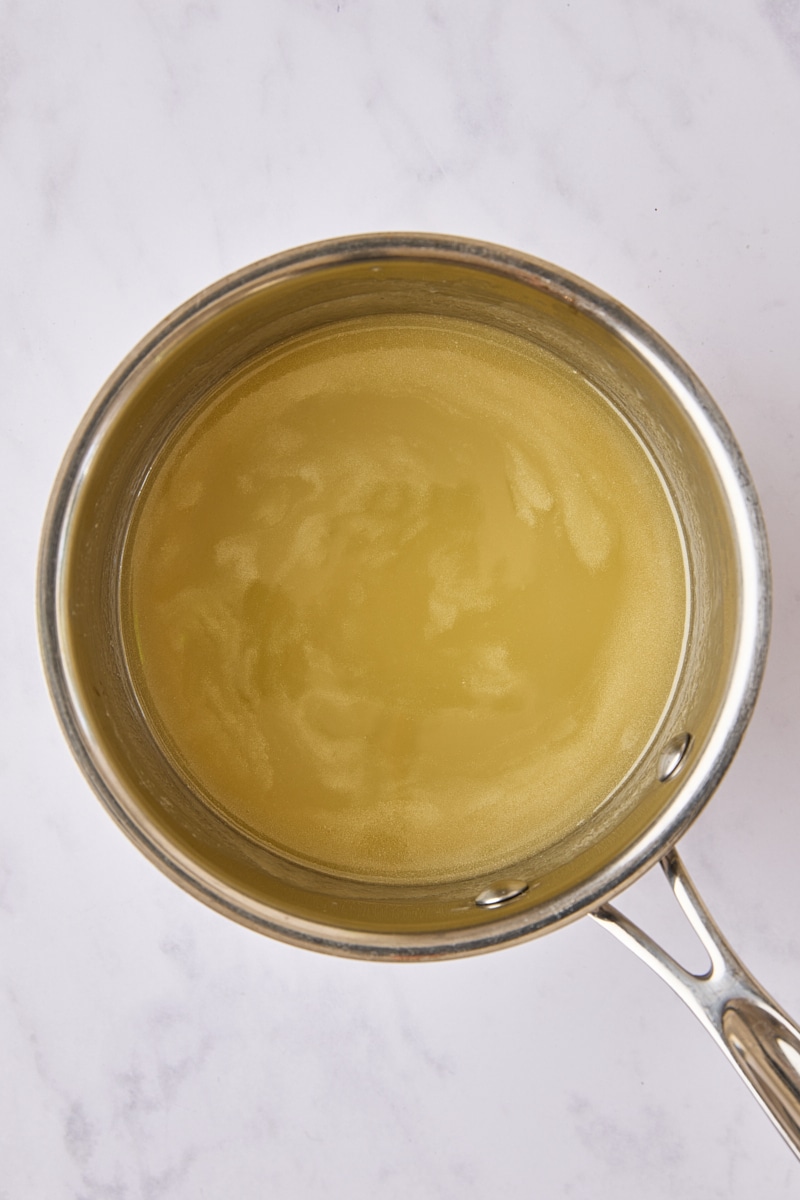 Mixture simmered together in saucepan