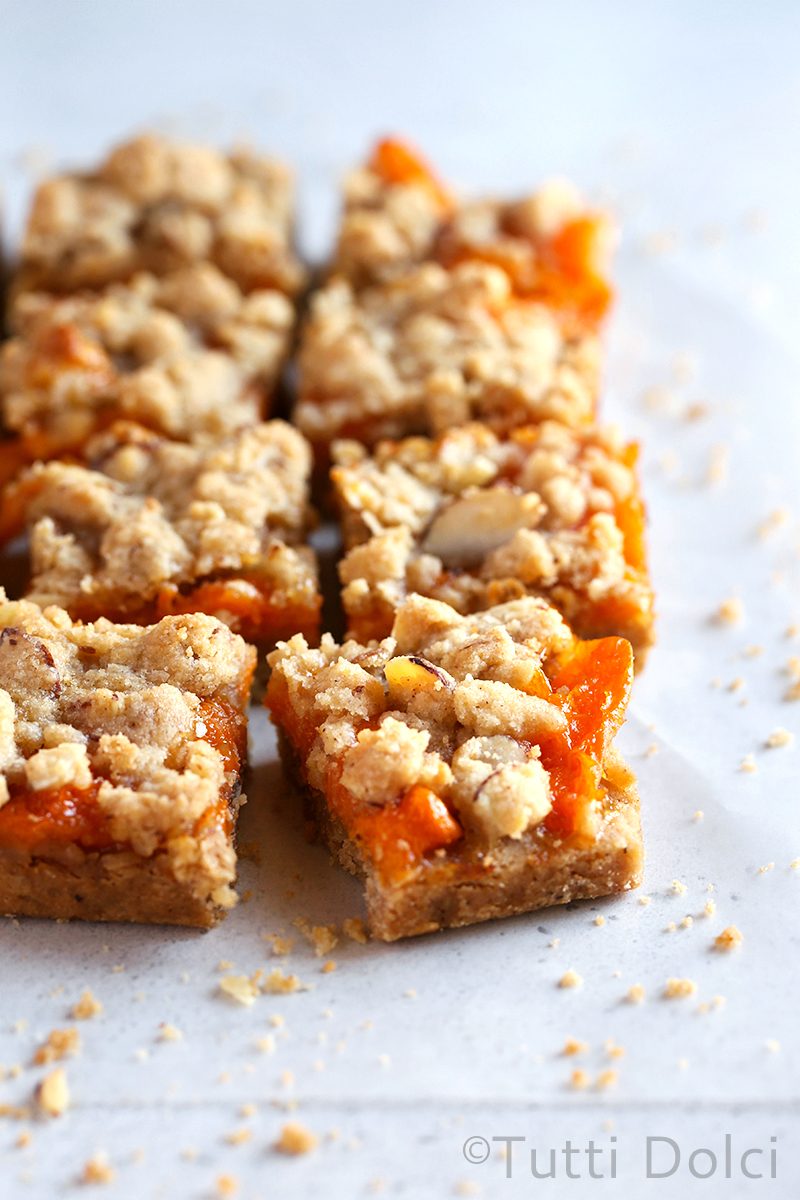 apricot crumb bars Tutti Dolci