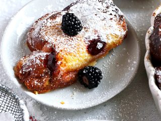Baked Blackberry Mascarpone French Toast
