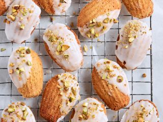 Brown Butter Pistachio Madeleines